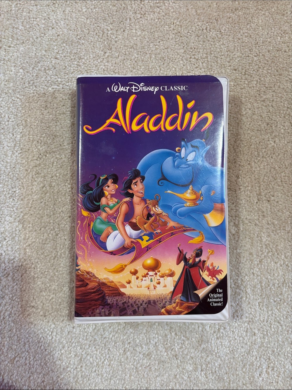 Disney Aladdin VHS Cover - Purple, Blue, Yellow, Pink